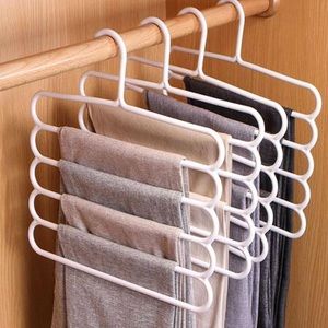 15pc White Multifunctional Closet Hanger, Anti-slip Multiple Trousers Layers